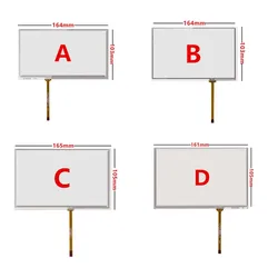 7.1 Inch 4pin 4-wire Resistive Touchscreen Digitizer Panel Glass for Car DVD GPS Navigation Multimedia Industria Replacement