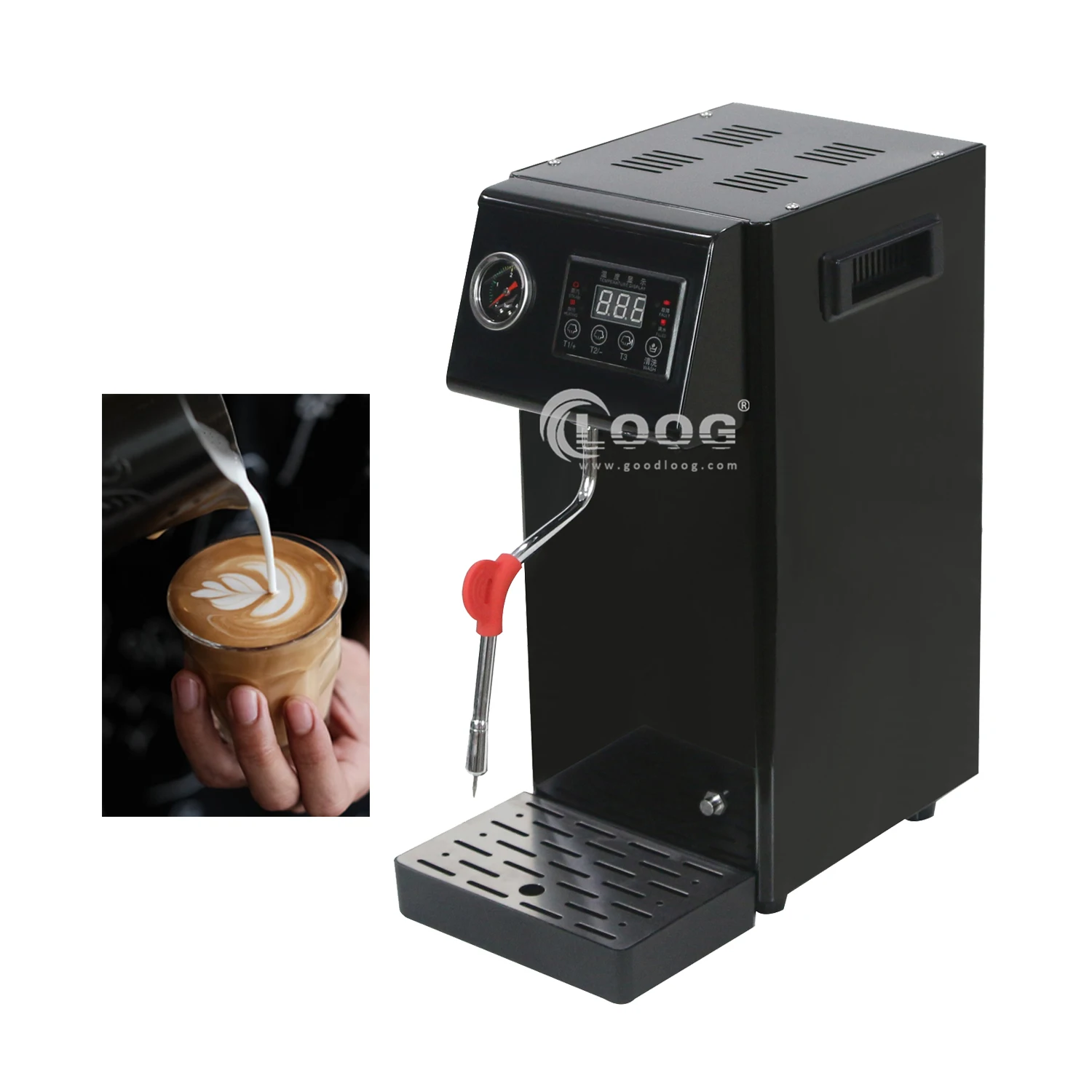 Fully-Automatic Coffee Foam Maker Frothing Machine Commercial Milk Frother Electric Milk Steamer Supplier