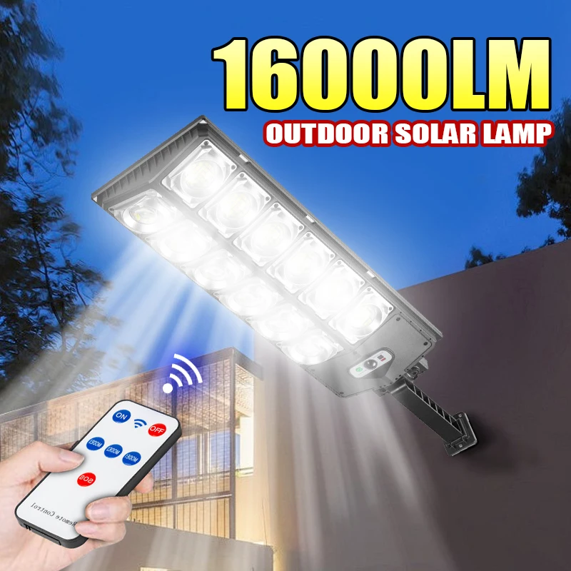 16000LM 720 LED Solar Lamp Outdoor Sunlight Motion Sensor Solar Lights 3modes Outdoor Wall Street Light  IP65 Waterproof Lantern