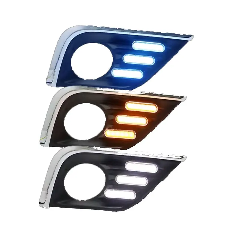 Светодиодные дневные ходовые огни, водонепроницаемые автомобильные 12 В, светодиодные противотуманные фары DRL с реле указателя поворота для Nissan Altima Teana 2017 2018