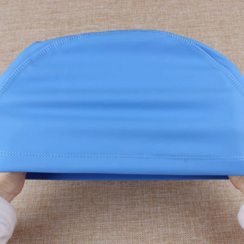 Cuffie da bagno Ultra sottili taglia libera comode cuffie da nuoto per uomo donna protezione per le orecchie in Nylon elastico cappello da nuoto per capelli lunghi