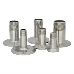 YQBS 1/4“ 3/8” 1/2“ Male Threaded to Tri Clamp Ferrule 304 Sanitary Stainless Steel Pipe Fitting