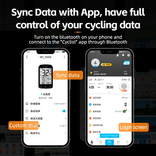 Imagen 2 del producto ROCKBROS-ordenador para bicicleta GPS 5,0 ANT, Bluetooth, resistente al agua, inalámbrico, velocímetro, cronómetro, accesorios para bicicleta