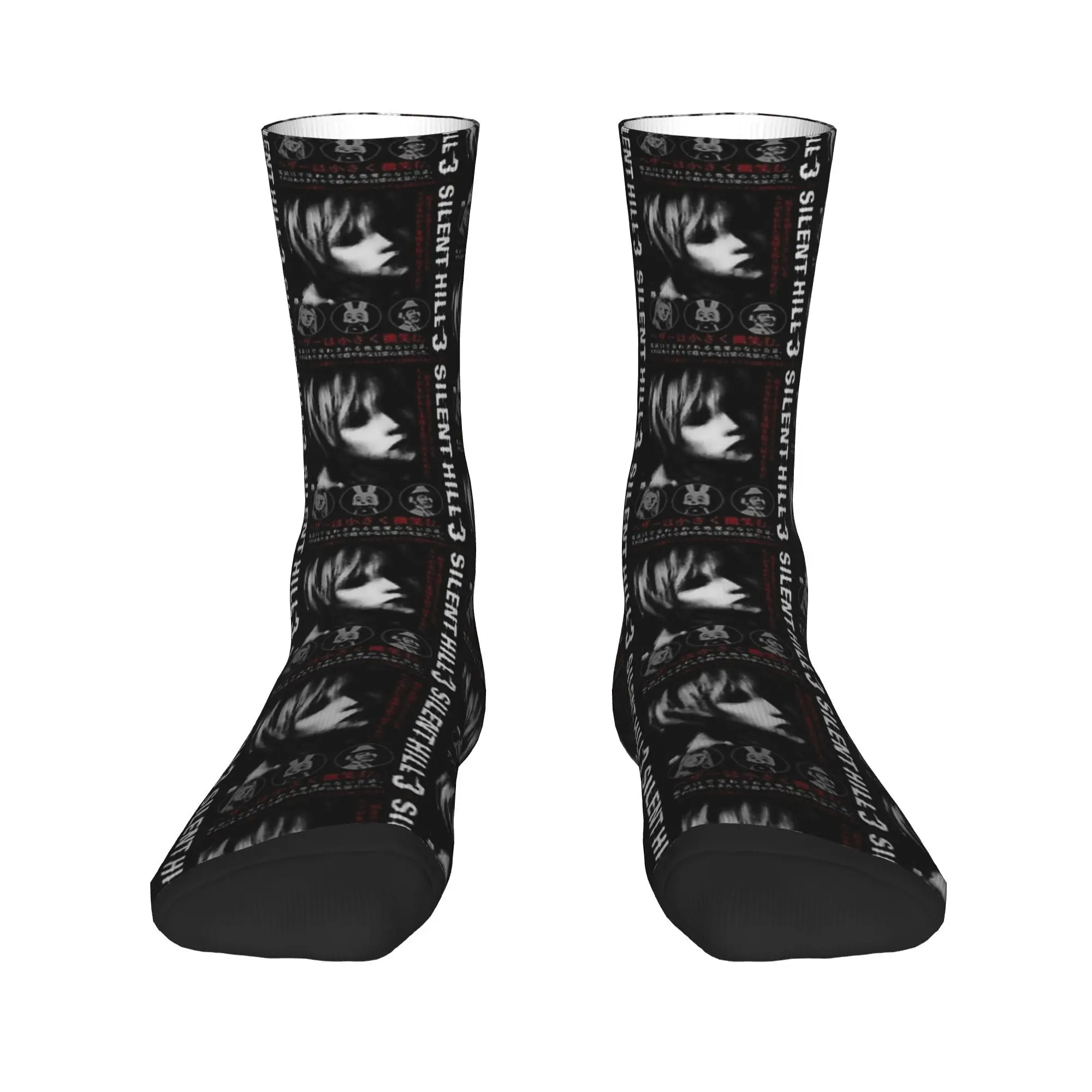 Heather Silent Hill 3-Socken, Winterstrümpfe, Neuheit, Erwachsene, Herren, hochwertige Socken, Design, Radfahren, rutschfeste Socken