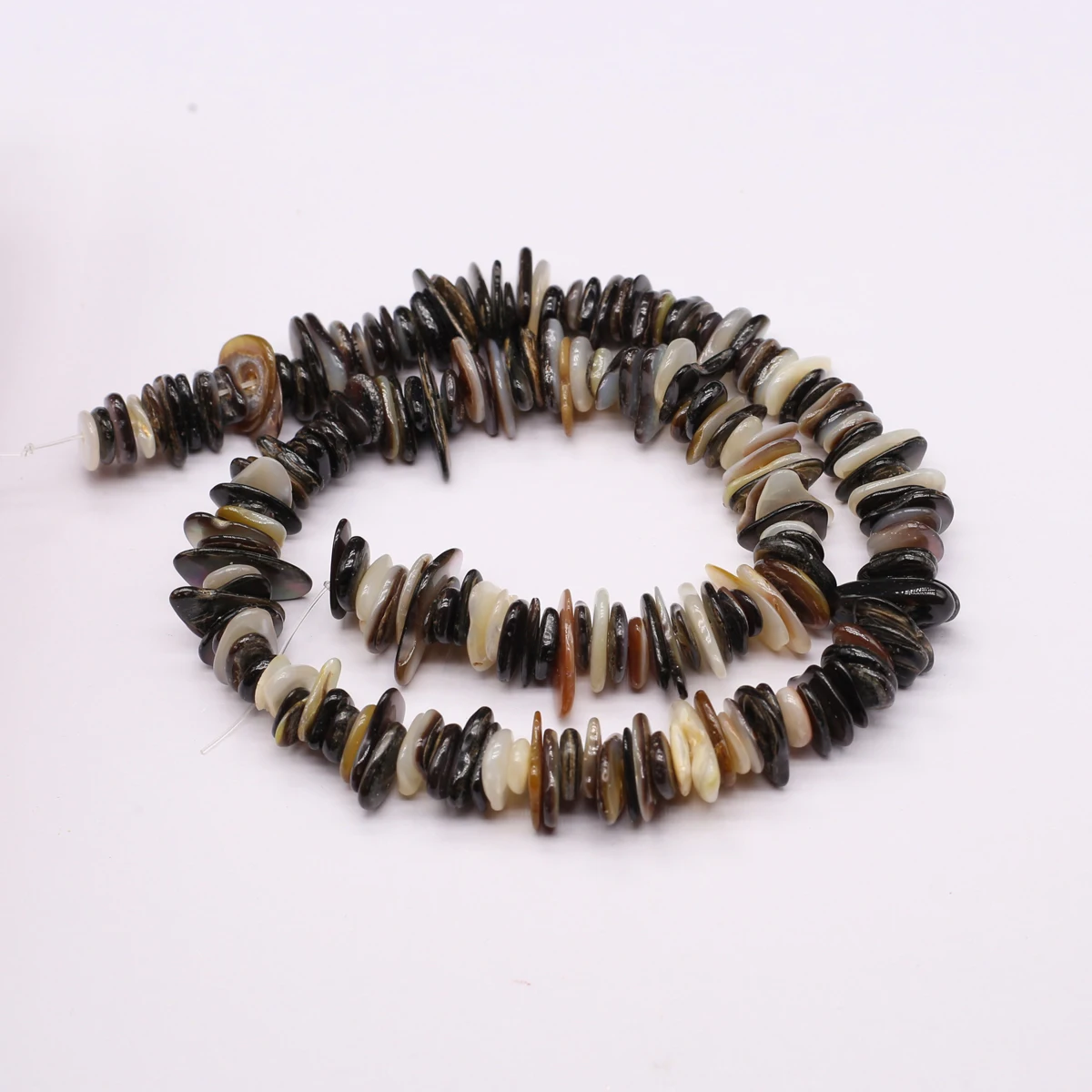 7-10mm Schwarz Dünne Scheibe Unregelmäßige Shell Natürliche Süßwasser Perle Exquisite Schmuck Machen DIY Halskette Armband Ohrring Zubehör