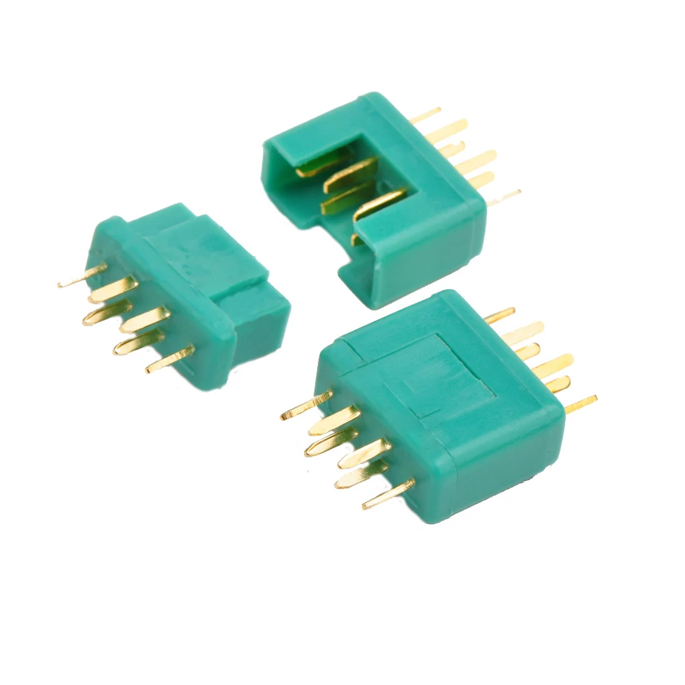 10/100Pcs MPX Multiplex Connector Male Female Plug 24K Gold Plated 6Pin AM-1016 for RC Glider Signal Line Connection Accessories