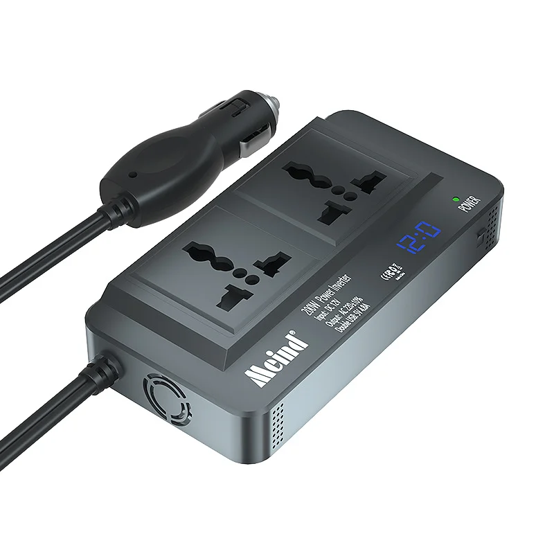 

New 200W Car Inverter DC 12V to AC 220V Converter Outlets 4 USB Fast Charging Universal Socket Power Adapter Inverter