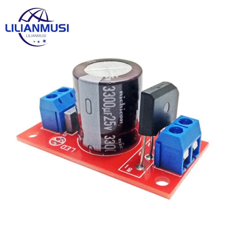 5pcs Rectifier Filter Power Board 3A Rectifier Power Amplifier 8A with Red LED Indicator AC Single Power to DC Single Source