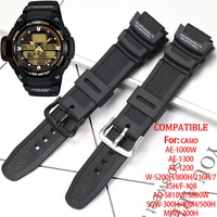 Correa de goma para reloj Casio W-800H F-108WH MRW-200H AQ-S810W SGW-400H AE-1000W W215 AEQ-110W