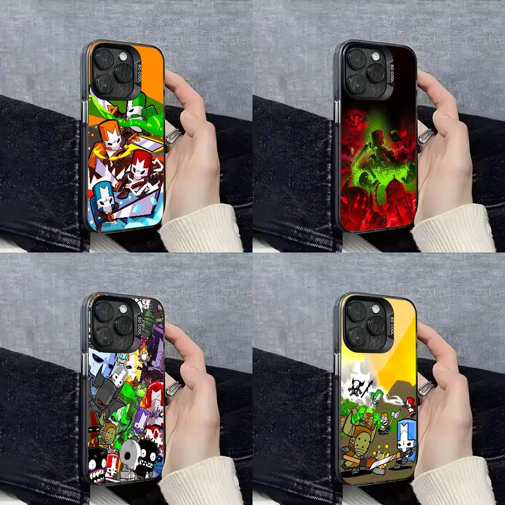

For Castle Crashers Phone Case iPhone 15,17,11,14,13,16,12,E,Max,Plus,Air,Pro,Mini Black Matte Cover