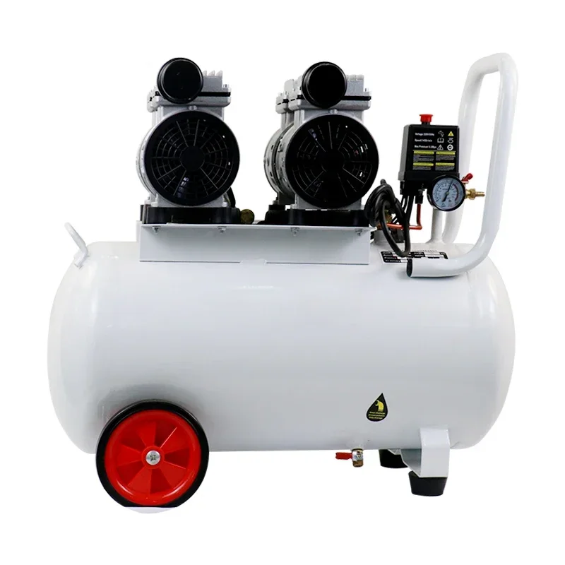 

New Mini Air Compressor Electric 50L Air Compressor 1.5HP 8bar Silent Air Compressor without Oil