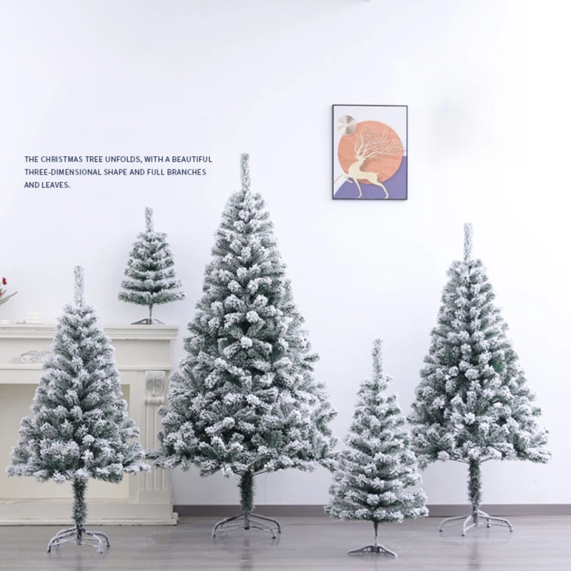 

Artificial Christmas Tree Flocking Snowflake Christmas Tree Decor Desktop Ornaments Home Adornment Festival Decor Christmas Tree