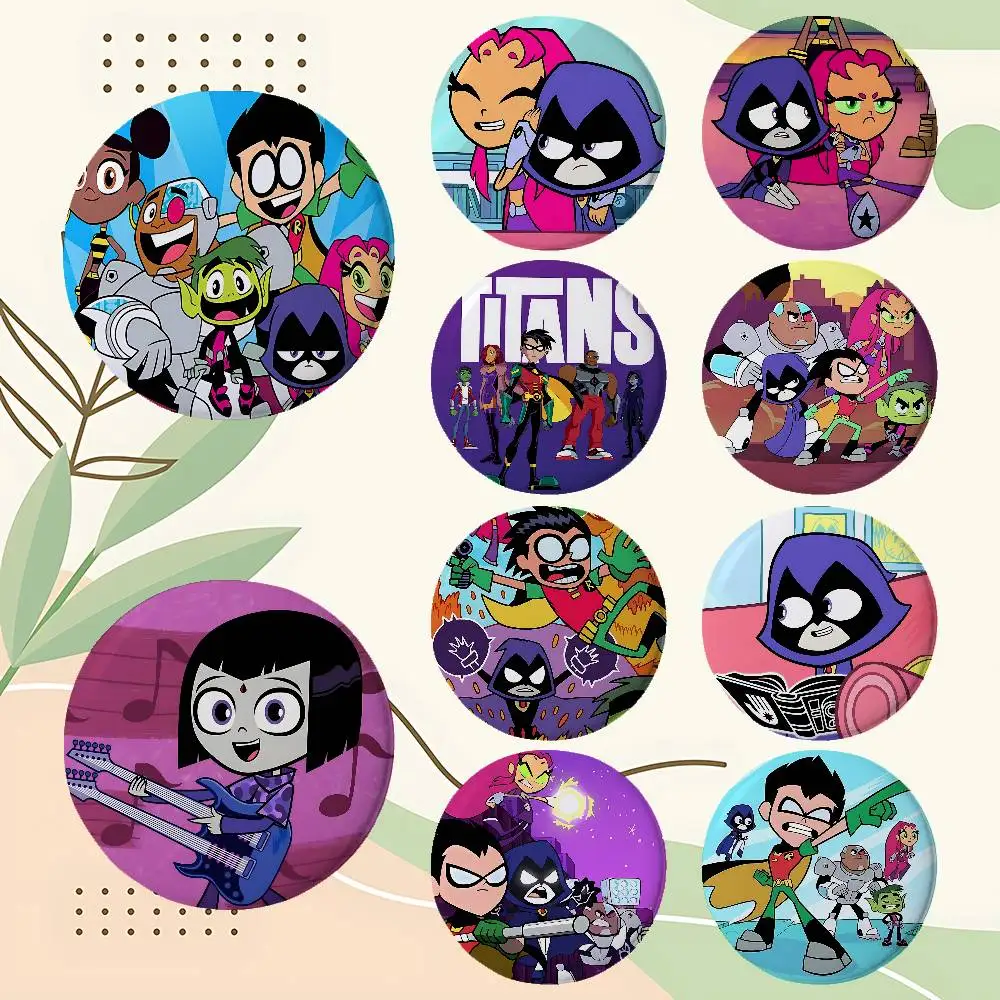 T-Teen T-Titans Go Badges Emaille-Pin Cartoon-Brosche für Rucksack und Kleidung