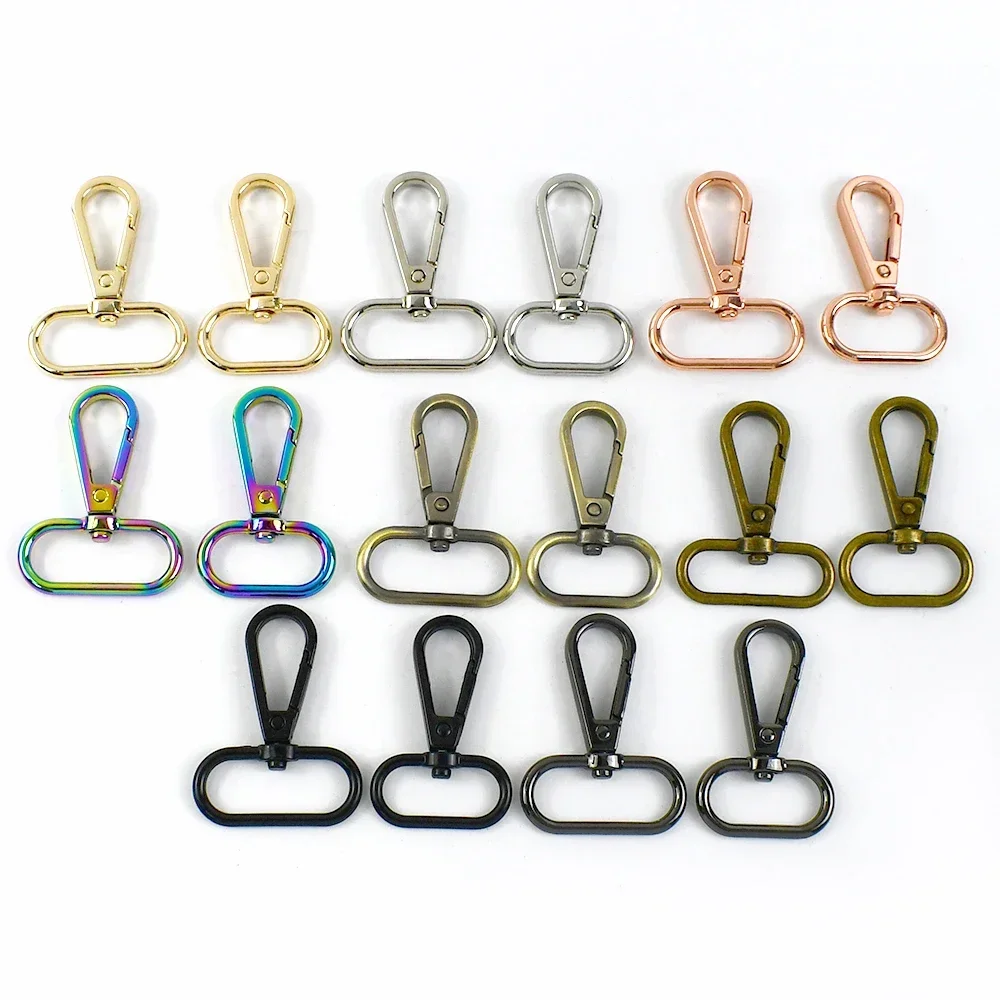 10/20Pcs 13-50mm Metal Carabiner Dog Collar Buckle Bag Strap Clip Hook Webbing Lobster Clasp Buckles Accessories for Handbags