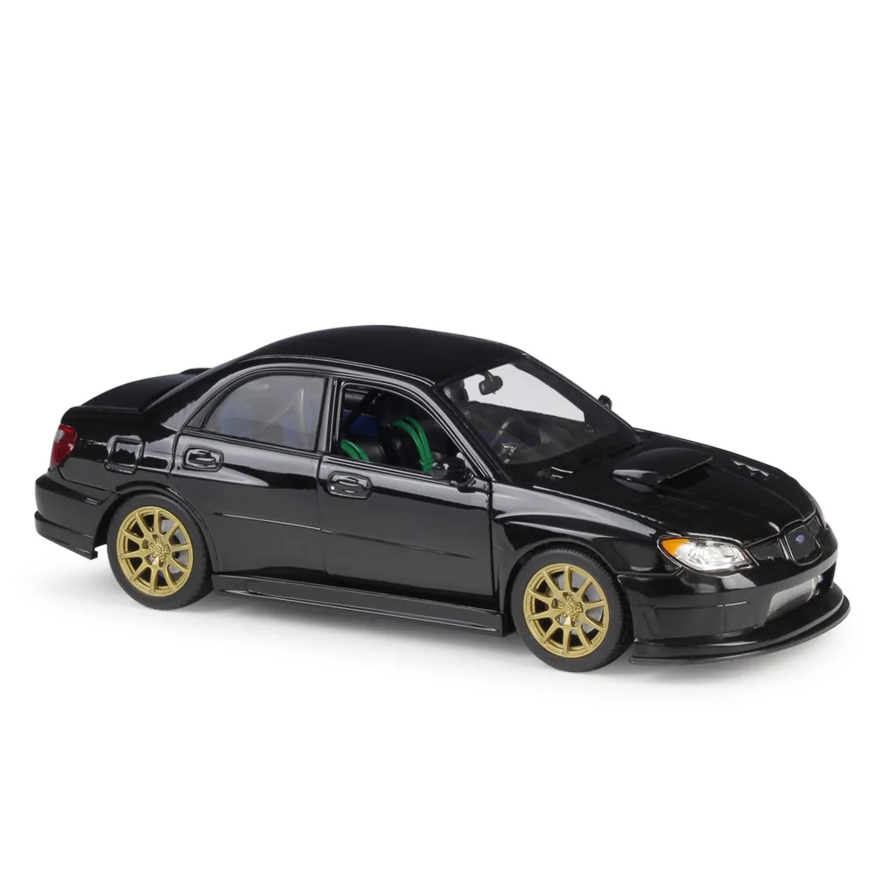 WELLY 1:24 SUBARU IMPREZA WRX STI Alloy Car Model Diecast Metal Toy Vehicle High Simulation Collection Car Toy Boy Birthday Gift