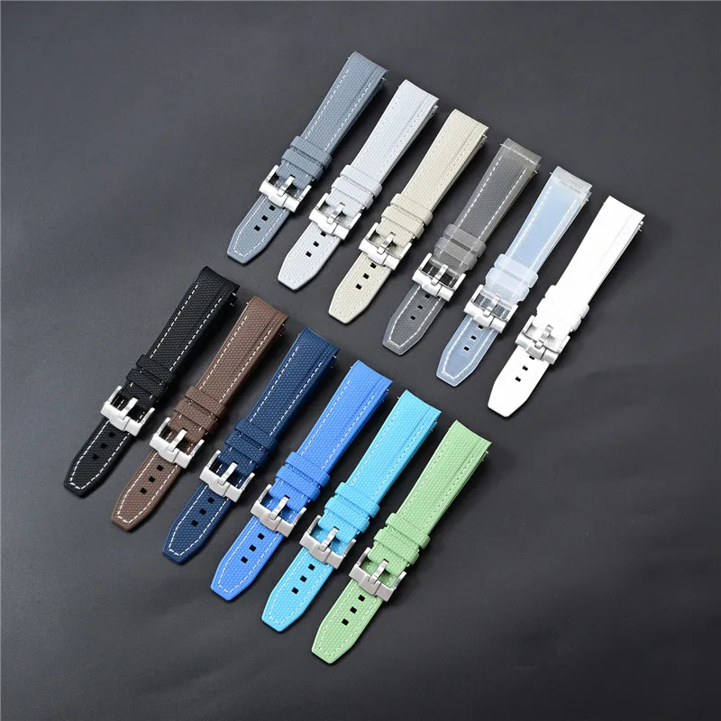 20mm Rubber Watch Strap for Omega X Swatch Joint MoonSwatch Men Women Quick Release Curved End Diving Liquid Silicone Wrist Band view 2