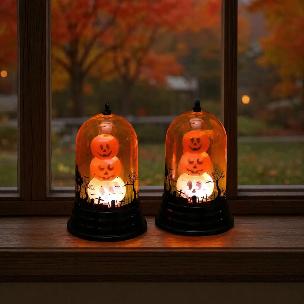 Led Pumpkin Light Halloween Pumpkin Lantern Battery Operated Led Light with Hanging Buckle Durable Plastic Party Prop Handheld