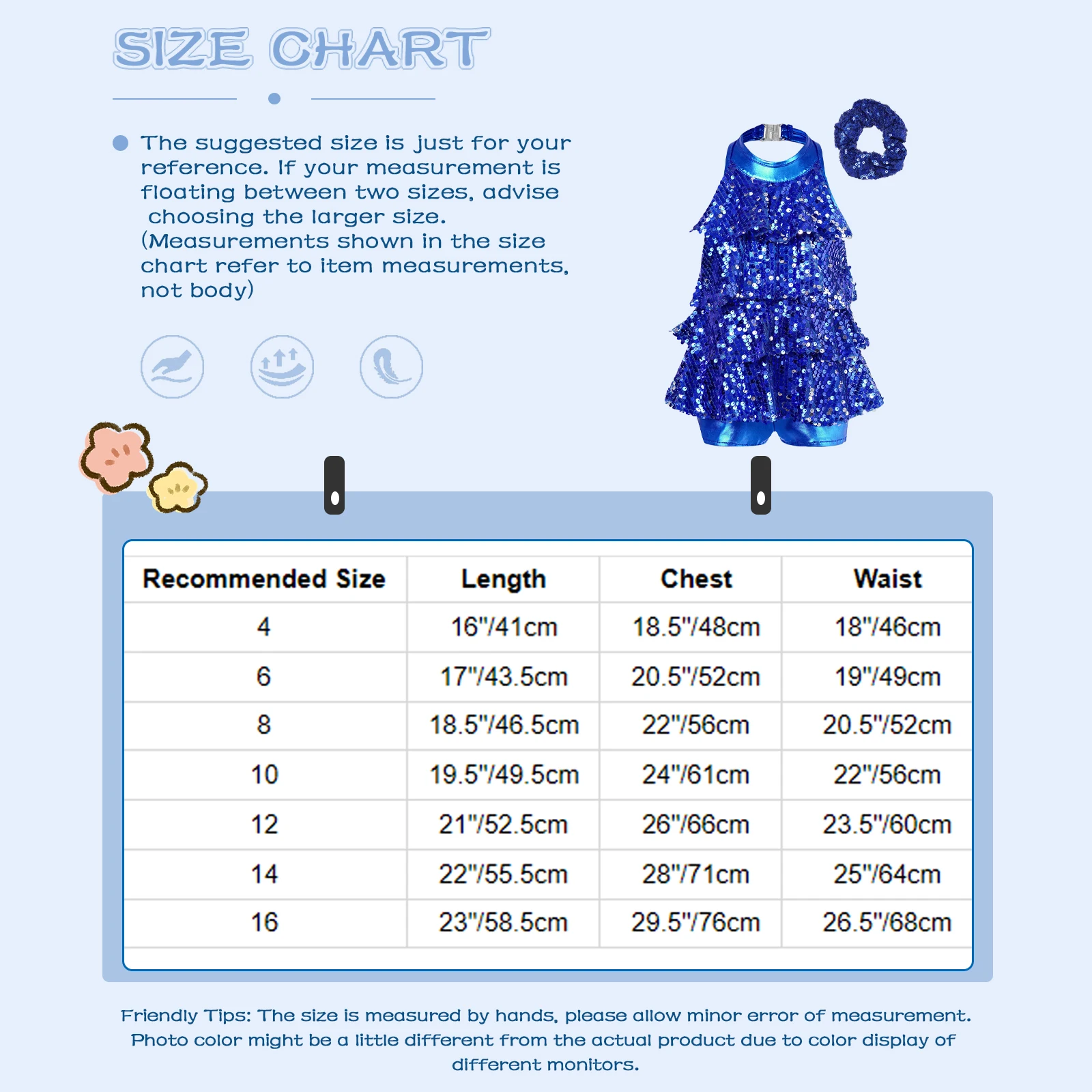 어린이 소녀 민소매 홀터 스팽글 발레 댄스 쇼티 유니타드 드레스 모던 재즈 라틴 차차 댄스용 헤어 타이 세트 포함