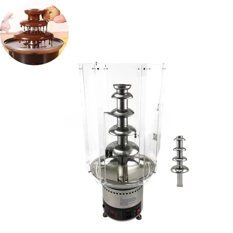 Fuente de Chocolate Comercial, Cascada de Chocolate, Máquina de Snacks de Acero Inoxidable