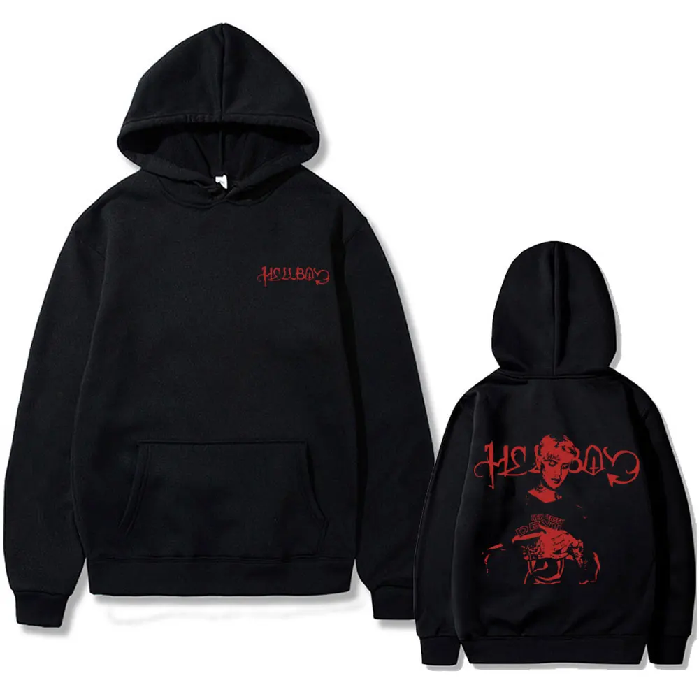 Rapper Lil Peep Crybaby Hellboy Hoodie Men Women Oversized Hip Hop Sweatshirt Men's Clothing Fleece Cotton Hoodies Streetwear