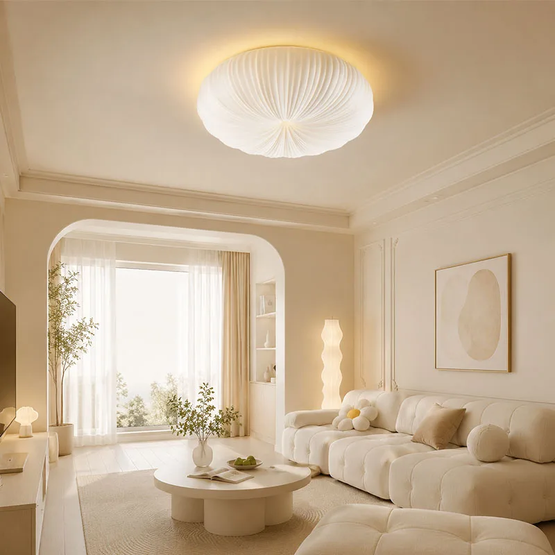 Warm Cream Style Pumpkin Ceiling Light Acrylic Led Ceiling Light Study Childrens Room Bedroom Restaurant Creative Light