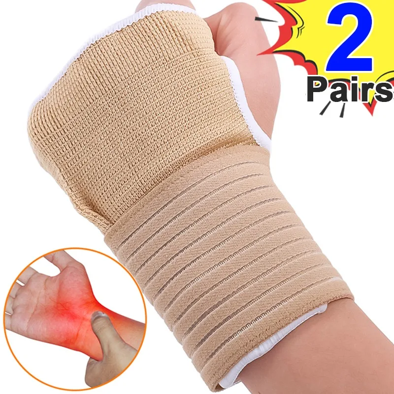 

1/2Pairs Adjustable Soft Wristbands Bracers for Gym Sports Wristband Carpal Protector Breathable Wrap Band Strap Wrist Support