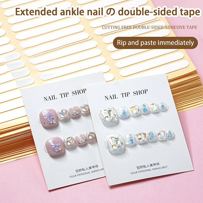 30/36Pcs Lengthened Clear Double-sided Tape False Nails Tips Display Stand Glue Stickers Manicure Practice Showing Tools