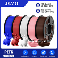 JAYO filaments petg 5Rolls Mixed colors 3D Printer Filament 1.75mm 100% No Bubble FDM 3D Printer Materials DIY Gift 1.1KG/1rolls