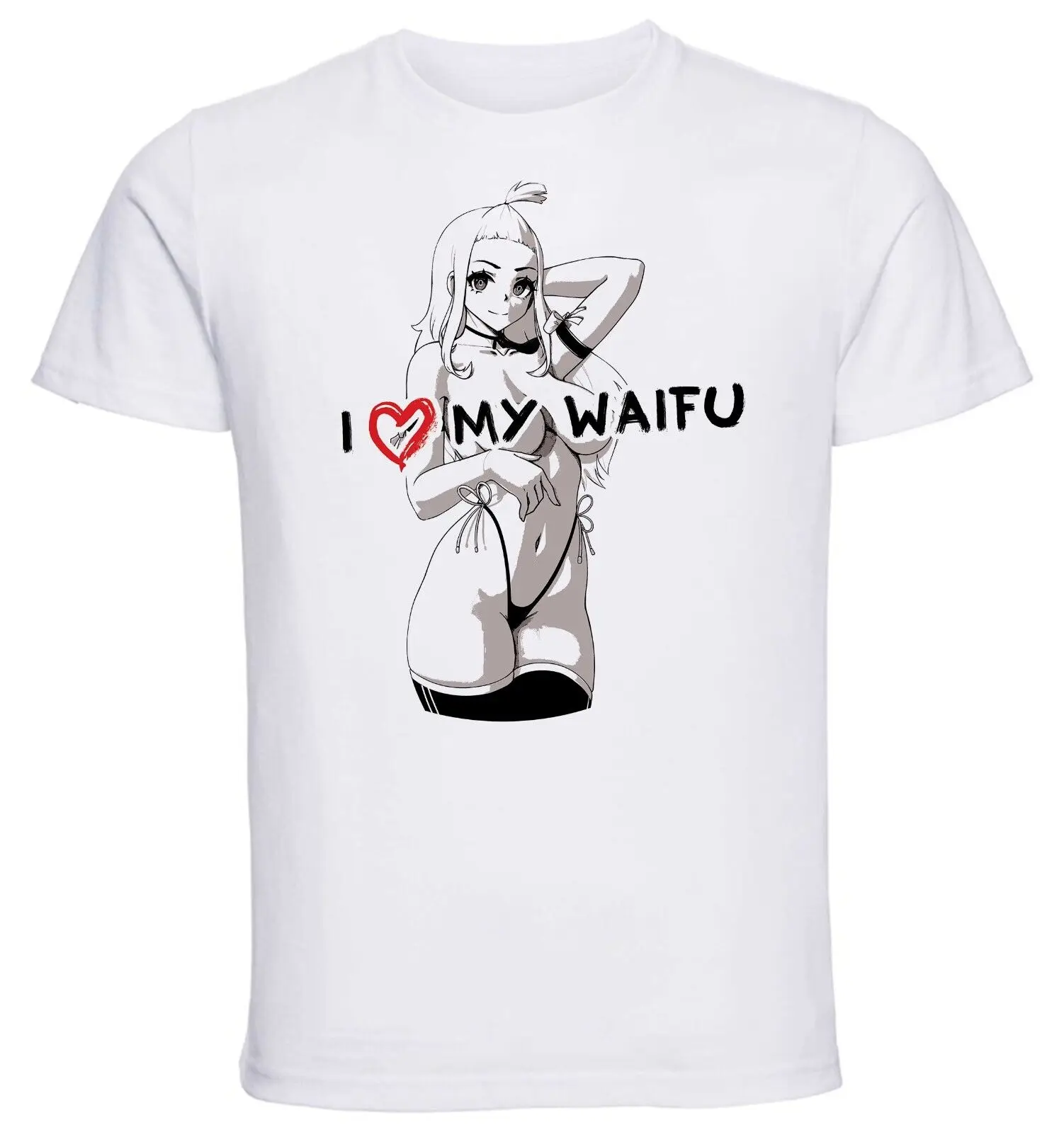 White  Black Ink Waifu  Fairy Tail  Mirajane  PE0394 TShirt