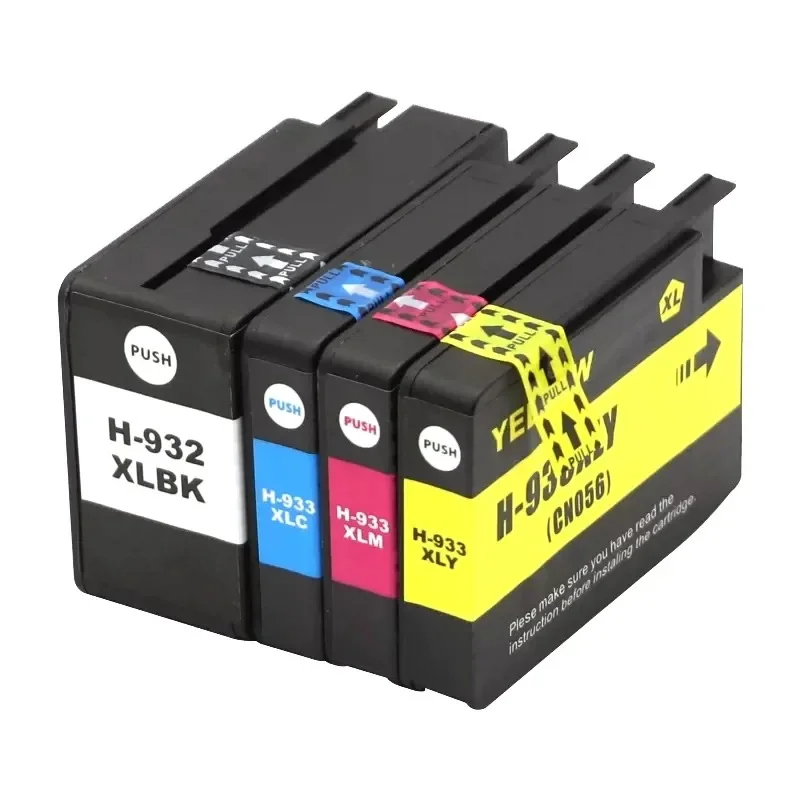 4Color 932XL 933XL for HP932 933XL Replacement Ink Cartridge Compatible for HP Officejet 6100 6600 6700 7110 7610 7612 Printer