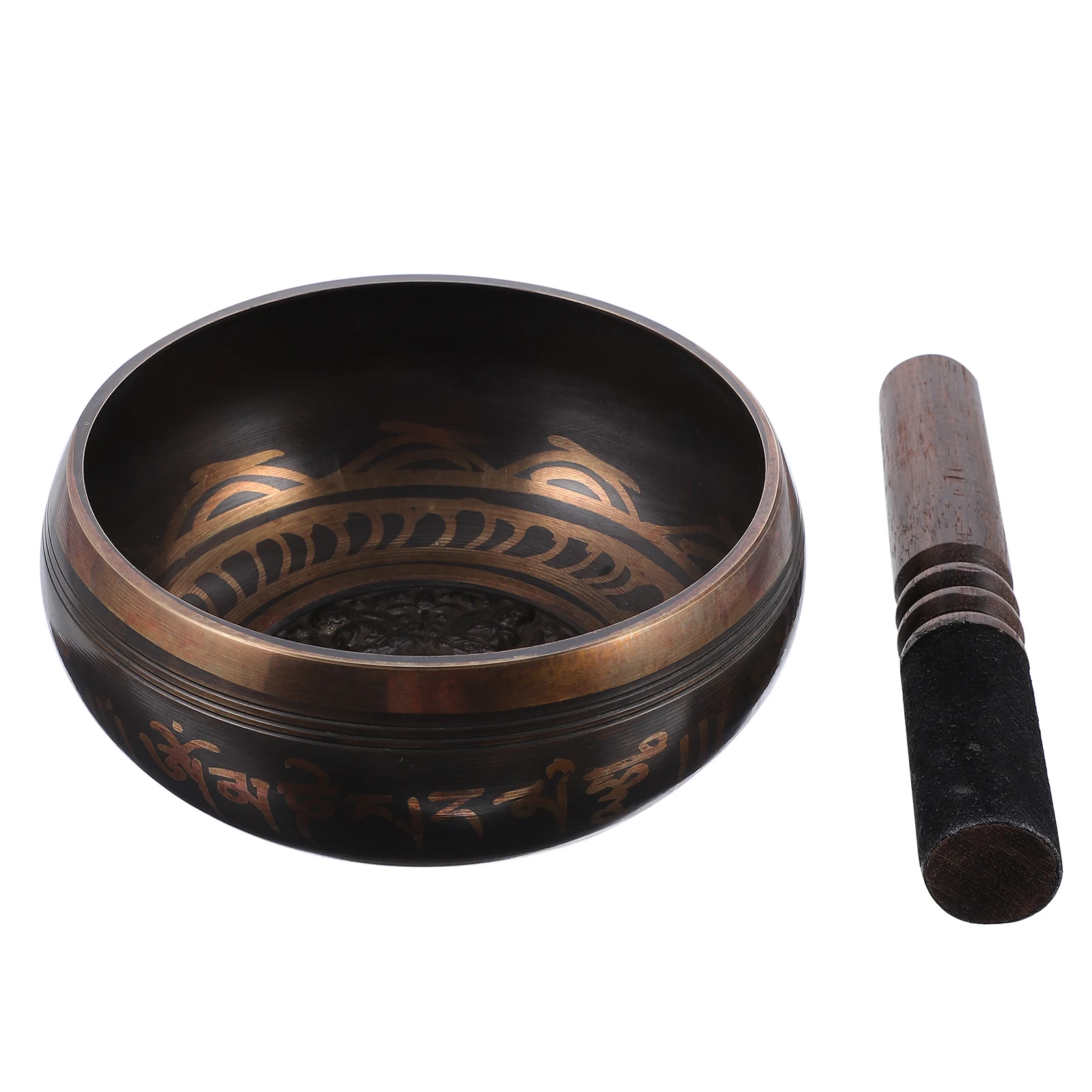 

Meditation Singing Bowl Copper Wood Handcrafted Healing Instrument Portable Yoga Accessories Music Tone Vibration Desktop