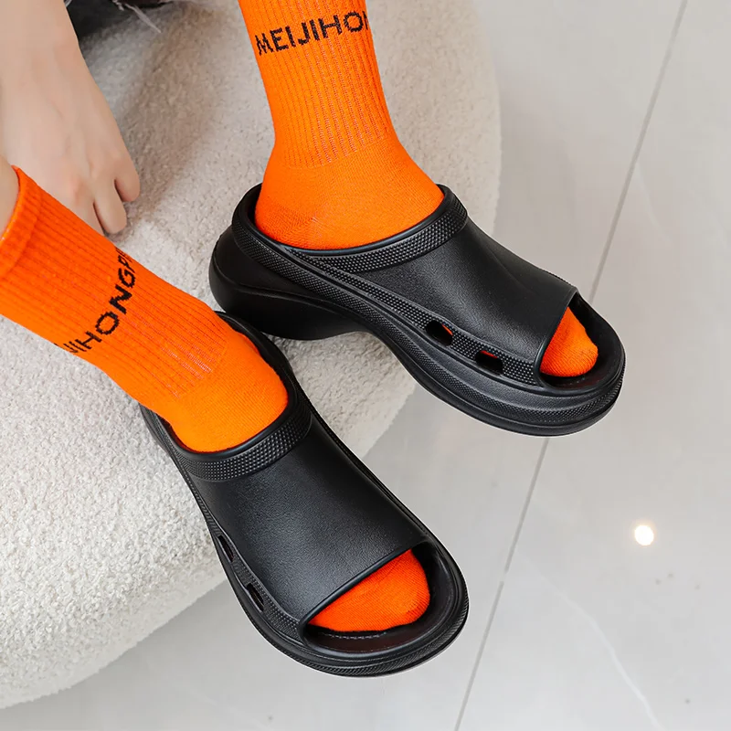 STRONGSHEN Summer Women Platform Slippers Fashion Open Toe Garden Shoes Ladies Thick Sole Wedges Beach Sandalias Flip Flop