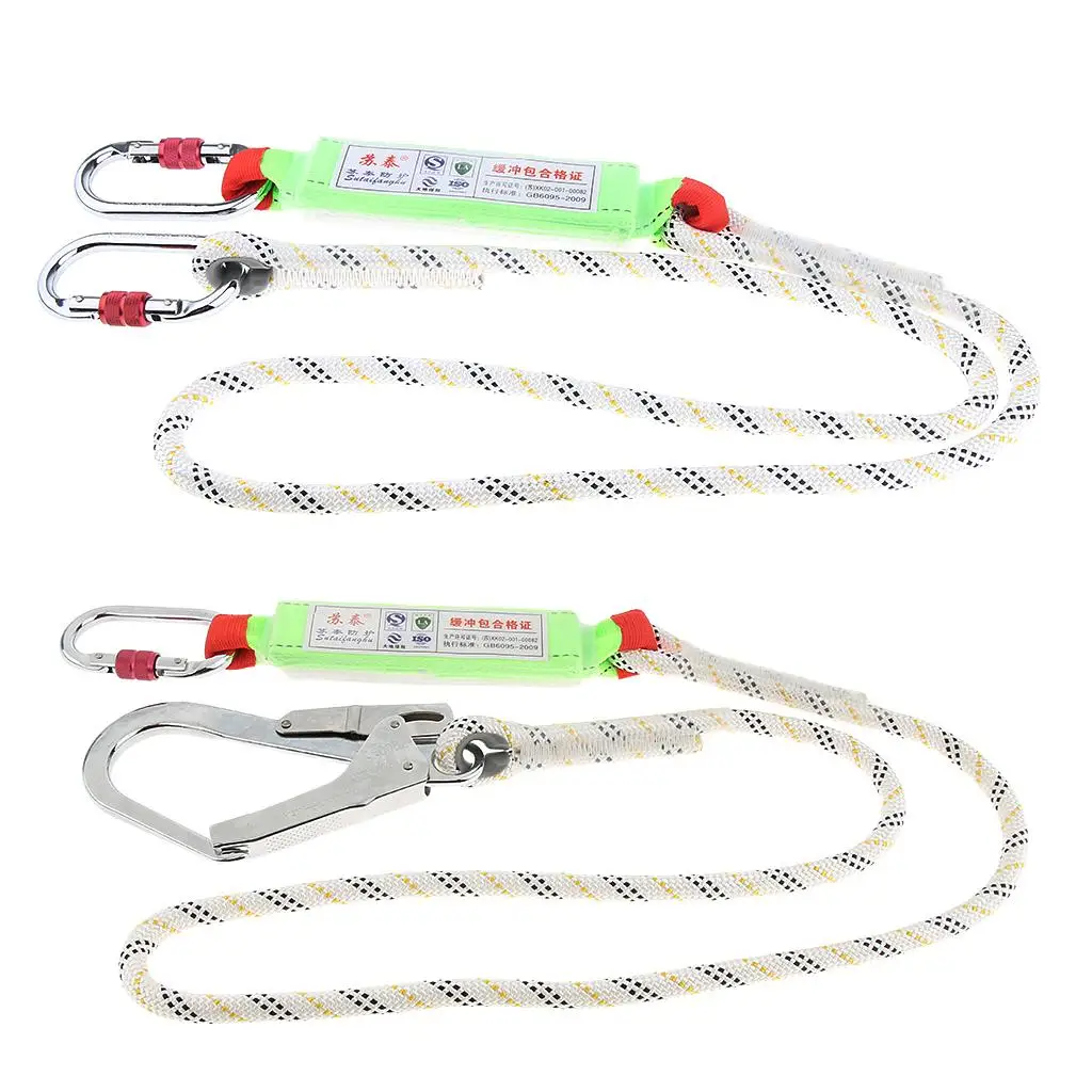 

15mm Outdoor Climbing Arborist Lanyard With Snap Hook Fall Protection