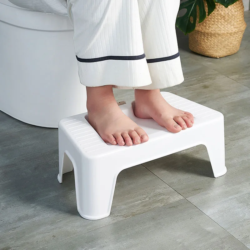 Toilet Footrest Creative Plastic Office Desk Footrest Footrest Adult Board Children\'s Footrest Home Bathroom Stool