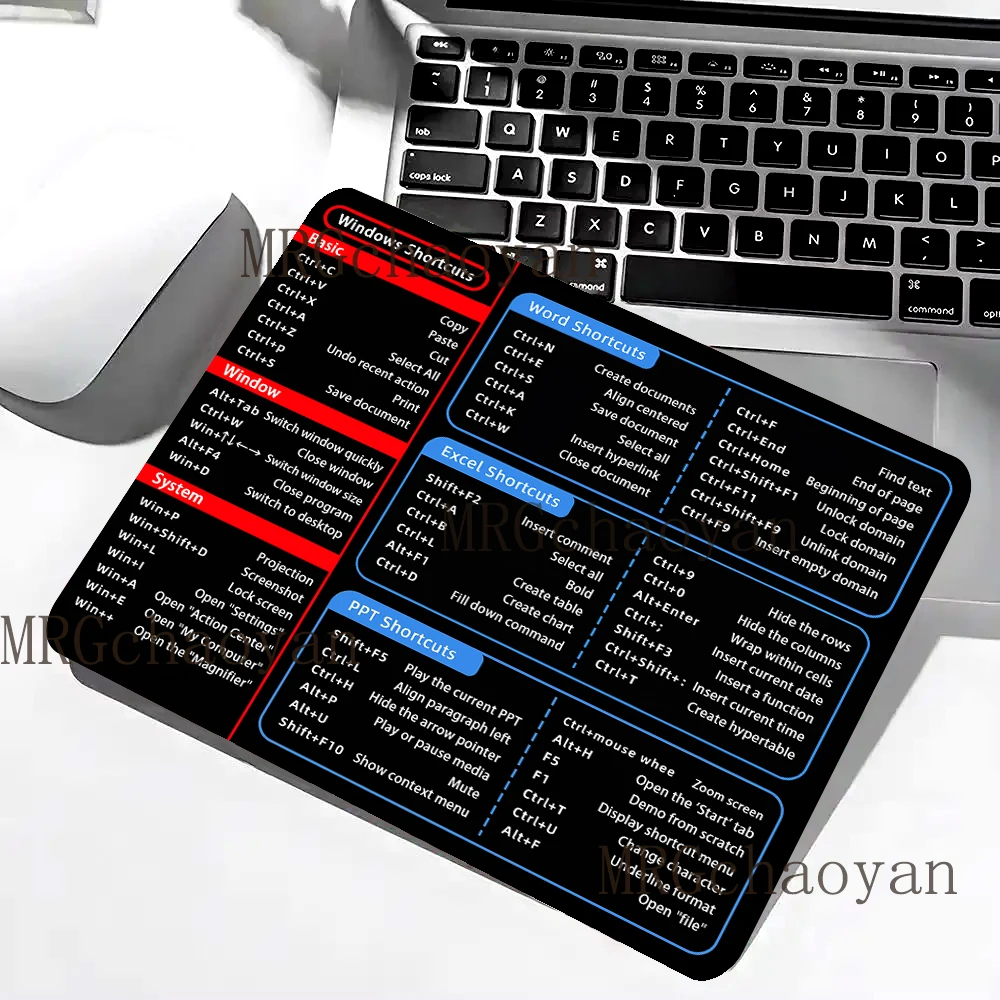 Small Quick Selection Mouse pad Keyboard Spanish Portuguese English EXL Windows Office MousePad keypad Basic rubber non-slip mat