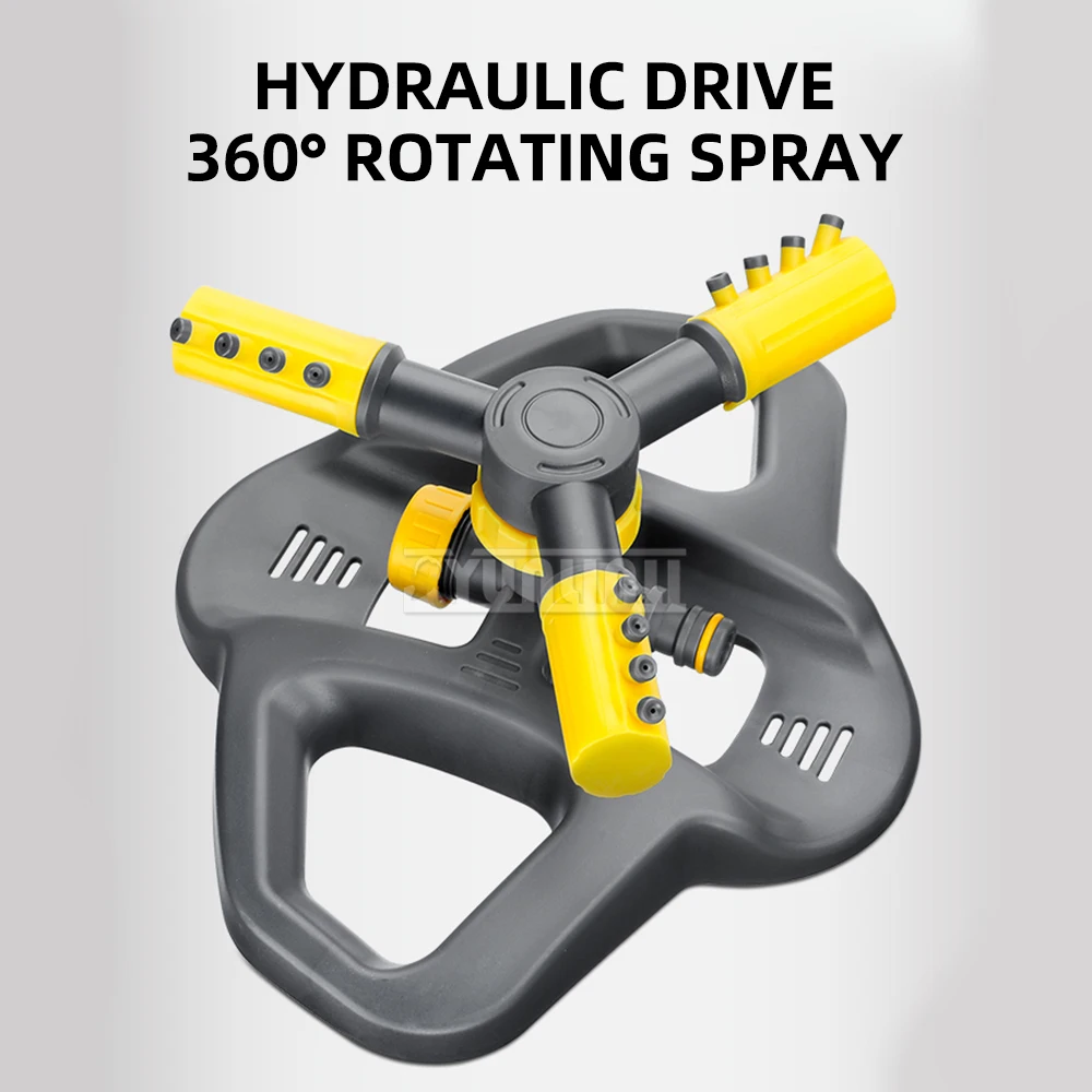 فوهة الرش الدوارة الأوتوماتيكية 360 درجة 20 متر تغطية 4 فرع آلة الري لري الحديقة