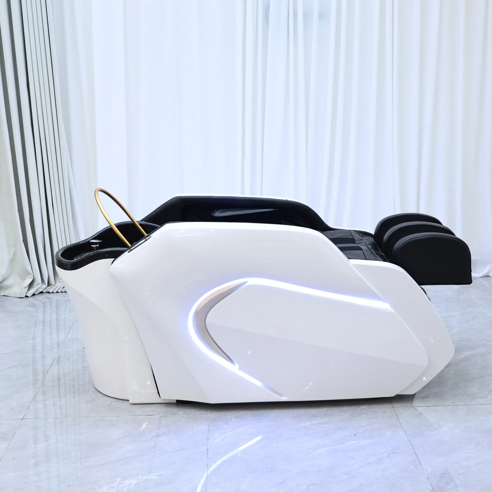 Beauty Salon Hair Washing Chair Electric Massage Table Head Spa Shampoo Bed Equipment Furniture Silla De Salon De Belleza 3