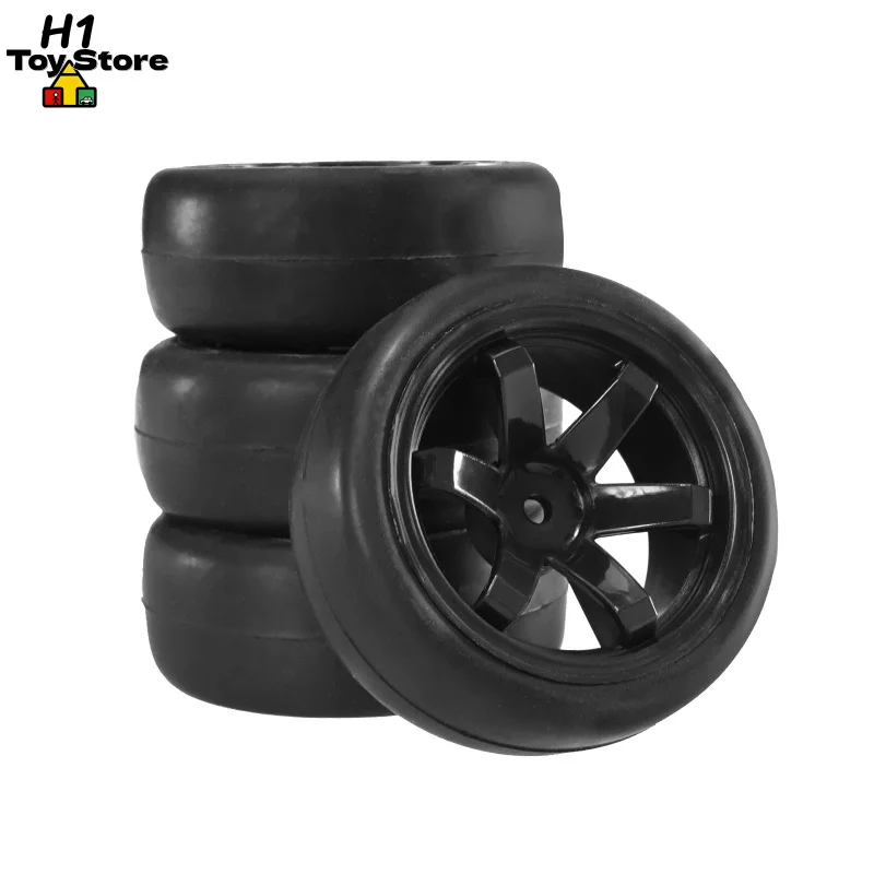65mm RC Drift Slick Tires Soft Compound for 1/10 HSP 94123 R31 Sakura TT01 TT02 High Grip On-Road Wheel Set