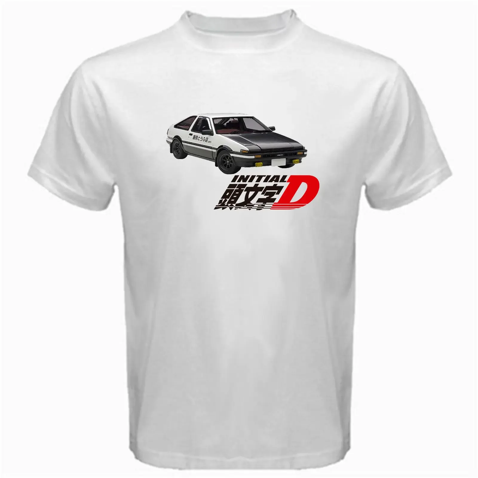 Summer Style Initial D Ae86 Anime Japan Trueno Takumi Drift Racings Fujiwara Tshirt White Hot Sale 100% Cotton Tee Shirt Unisex