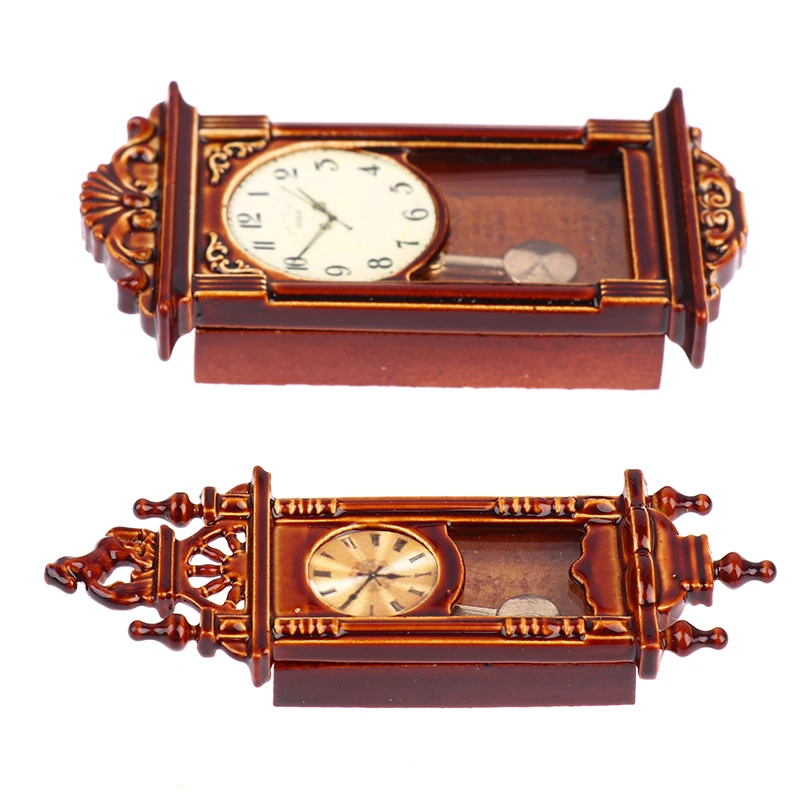 Horloge murale l'inventaire de maison de course, jouet de jeu de beurre, accessoires de décoration intérieure, meubles de jeu de simulation, 1PC, 1:12