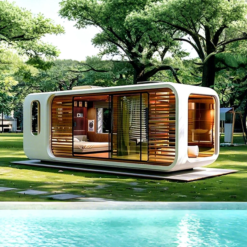 

Modern Flat-Pack Folding House Kit - Waterproof & Insulated Portable Shelter for Outdoor Living