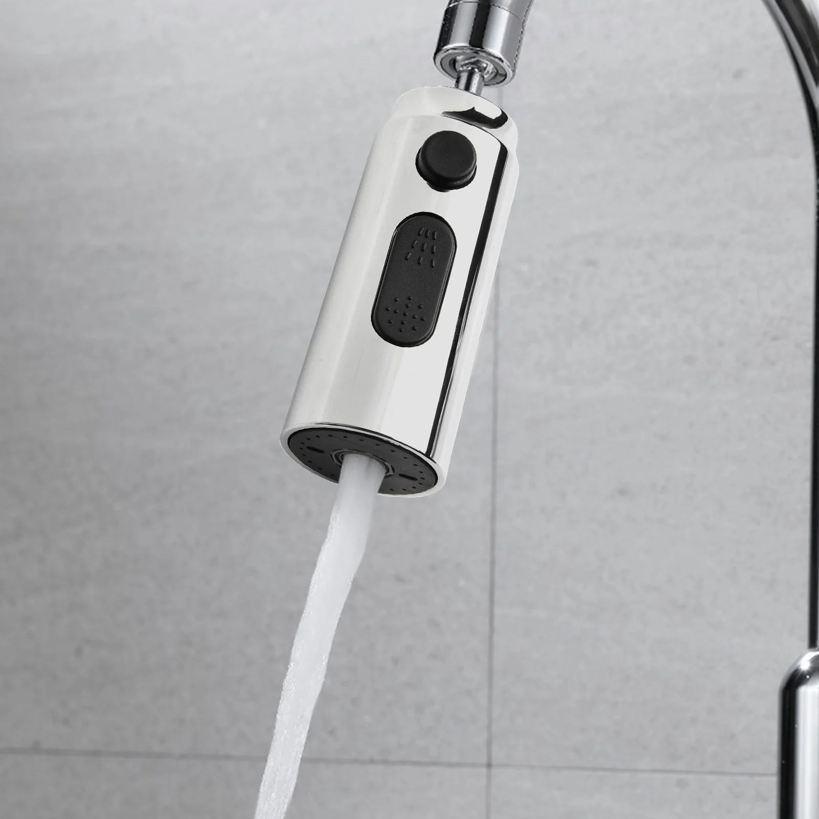 Water Tap Faucet Shower Bathroom Kitchen ABS Black Electroplated Multifunctional Parts Replacement Splashproof