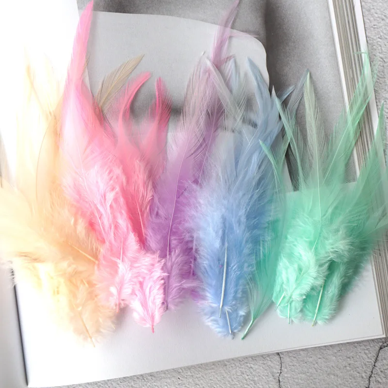 

Natural Chicken Feathers 50/100pcs 4-6 Inches Real Feather Bulk for Jewelry Making Crafts Accessories Carnival Party Decoration
