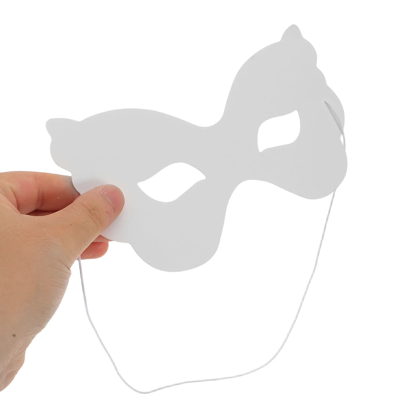 

40pcs Blank Masks Diy Paintable White Paper Masks For Kids - Decorate Half Face Masquerade For Activities Halloween Costumes