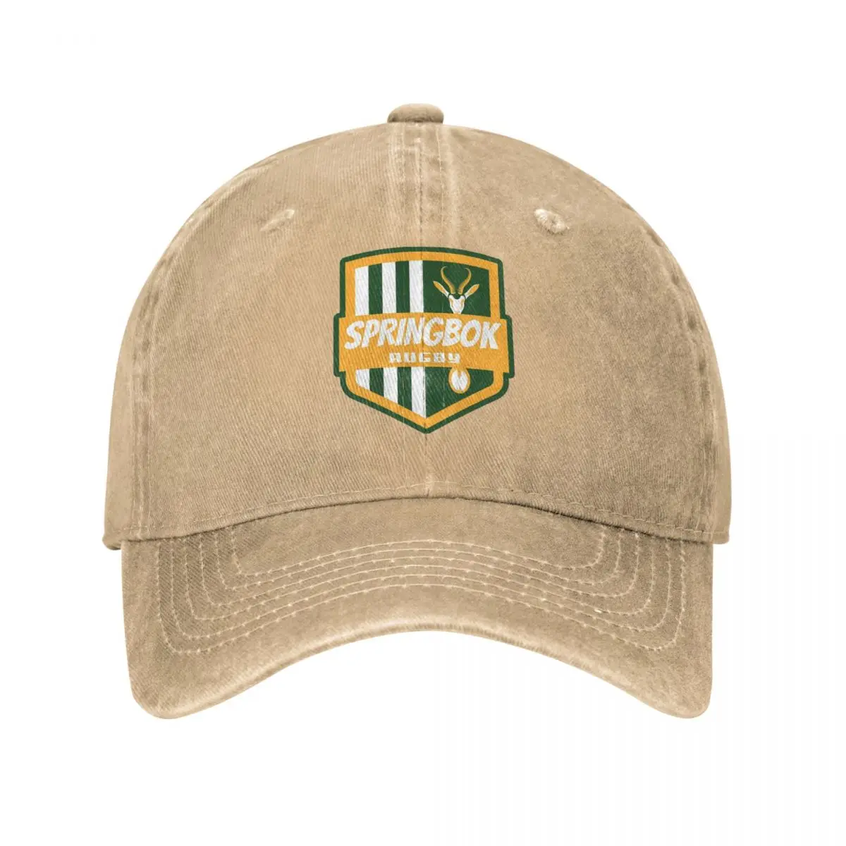 

South Afric Springbok Rugby Baseball Cap Retro Distressed Washed Headwear for Men Women Outdoor All Seasons Travel Caps Hat