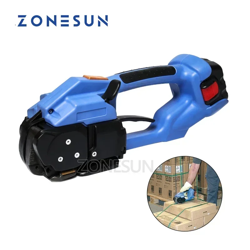 ZONESUN Strapping Machine ORT-200 Battery Powered Electric Pet Strap Packing Tool Electric Plastic Strapping Tool