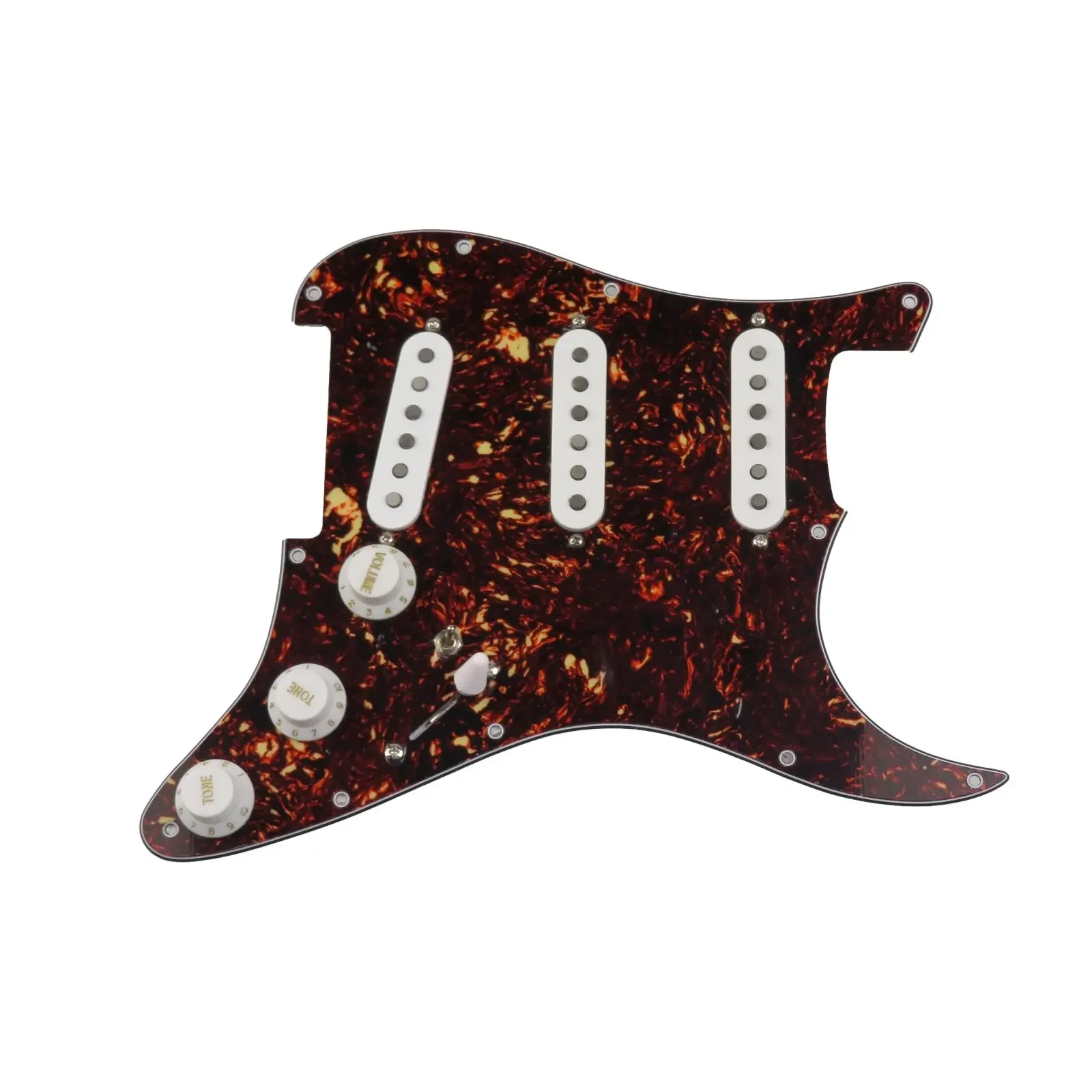 

Loaded Prewired Guitar Pickups SSS 60s Style single coils Alnico 5 Pickups 7-Way wiring pickguard