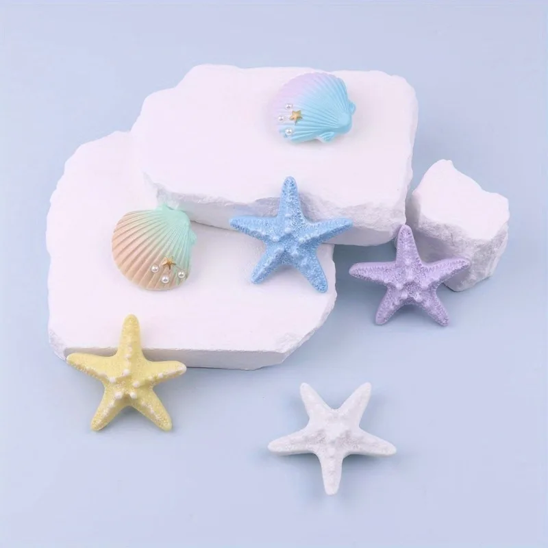 Large Starfish Charms Bogg Bags Pins EVA Rubber Women Tote Handbag Decorative Shell Buckles Badge Sac Crocs Bogg Bag Accessories