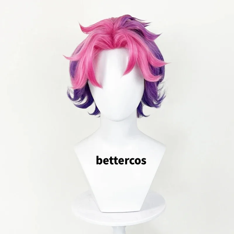 

ff34Kayn Cosplay Game LOL Heartsteel Shieda Kayn Short Heat Resistant Synthetic Hair Party Wigs + Wig Cap