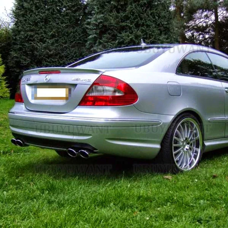 For Benz W209 CLK200 280 350 55 63 Car Trunk Spoiler Carbon Fiber/FRP Auto Rear Trunk Wing Accessories Spoiler 2004-2007